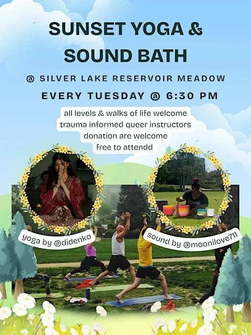 Listing photo for Sound bath and yoga @ silver lake reservoir meadow