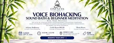 Listing photo for Sound Bath/Beginner Meditation/.Voice Biohacking