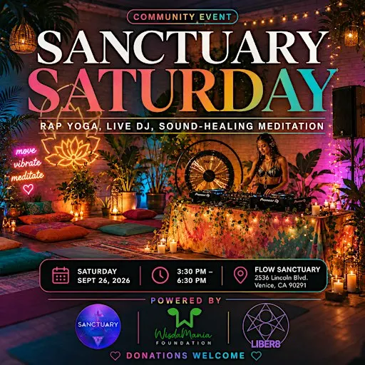 Listing photo for Sanctuary Saturday - Rap Yoga, DJ, Sound-Healing Meditation