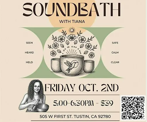 Listing photo for Soundbath with Tiana Friday Oct 2nd 2026  @ 5:00 PM