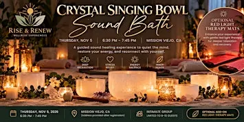 Listing photo for Crystal Singing Bowl Sound Bath & Guided Meditation