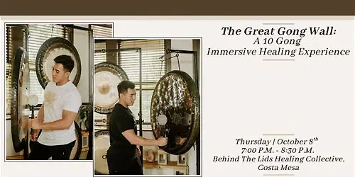 Listing photo for The Great Gong Wall: A 10 Gong Immersive Healing Experience (Costa Mesa)