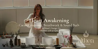 Listing photo for Cacao Ceremony, Breathwork & Sound Bath | Orange: Heart Awakening