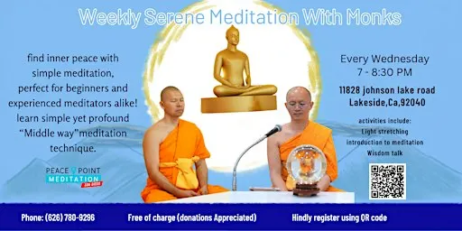 Listing photo for Weekly Serene Meditation With Monks